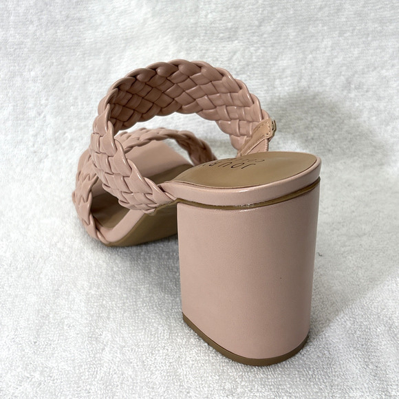 W593 Journee Pink Melissa Block Heel Dress Sandals - Size 10 M - Picture 3 of 5